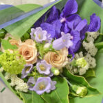 【生花】紫バンダのアレンジ＆花束